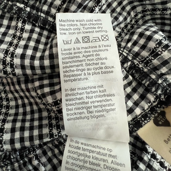 Crossover Peplum Top in Textured Gingham Check - Picture 6 of 7